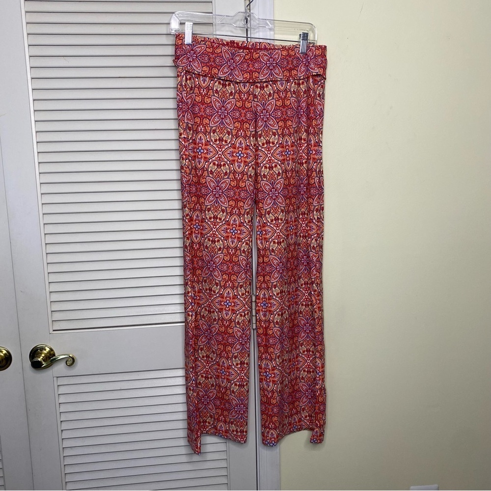 Helen Jon Multicolor Resort Lounge Pant Coverup Swim Pant size small